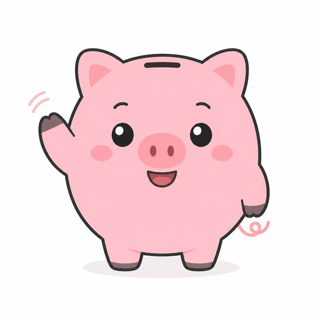 손 흔드는 Piggy·advice 마스코트